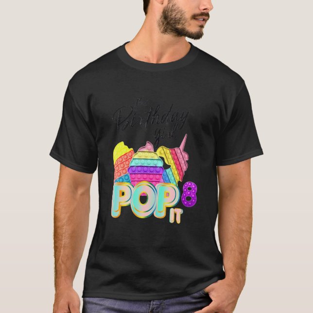Camiseta El Chica de cumpleaños Pop It 8 (Anverso)