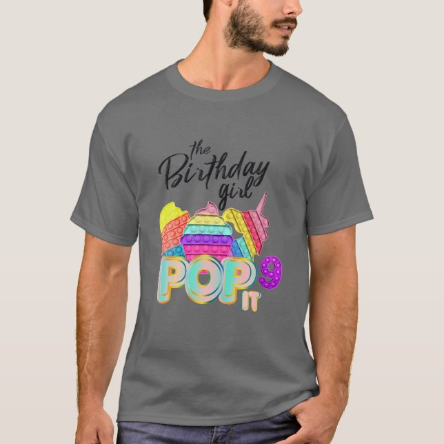 Camiseta El Chica de cumpleaños pop it 9 (Anverso)