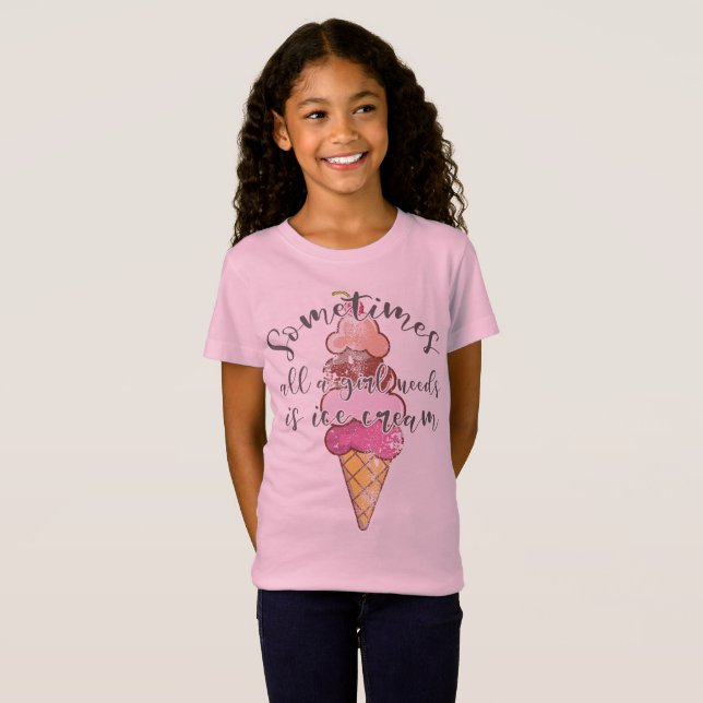 Camiseta El Chica de regalo de helados necesita un regalo d (Anverso completo)