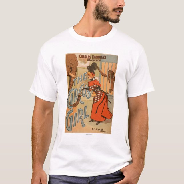 Camiseta El chica del circo - elefante y mono de (Anverso)