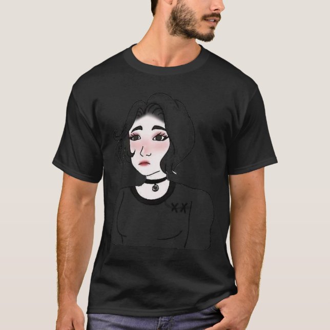 Camiseta El chica del Doomer E chica siente Wojak Meme (Anverso)