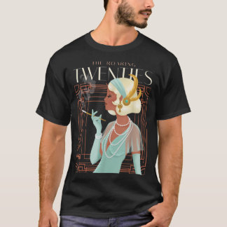 Camiseta El Chica del Flapper Fumador de los Años 20
