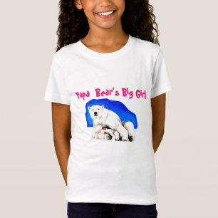 Camiseta El chica grande del oso de la papá