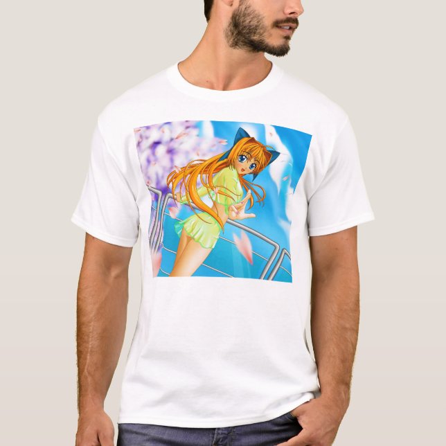 Camiseta El chica lindo del animado de Manga adentro ve a (Anverso)