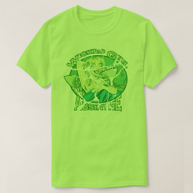 Camiseta El Chica malvado Absinthe Vintage (Diseño del anverso)