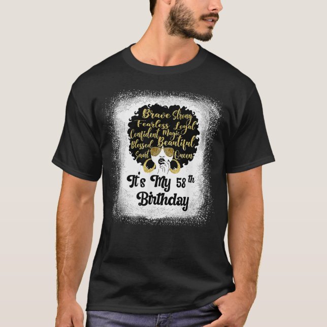 Camiseta El Chica Melanin, Leopardo De 58 Años, Es Mi Cumpl (Anverso)