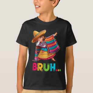 Camiseta El Chica mexicano Dabbing Bruh Poncho Funny Cinco 