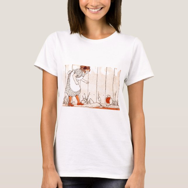 Camiseta El chica resuelve las patas del arroz el perro de (Anverso)