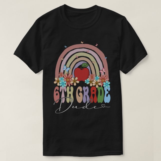 Camiseta El chico de 6º grado vuelve a la escuela Rainbow R (Diseño del anverso)