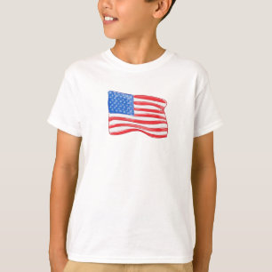 Camiseta El chico de la bandera estadounidense
