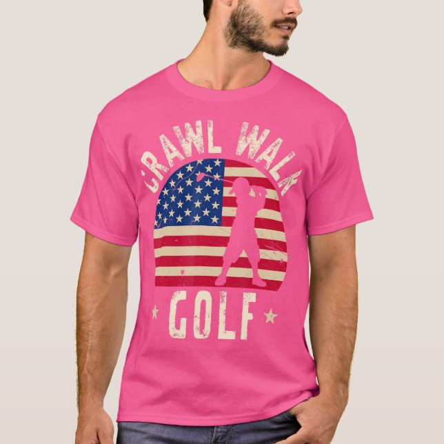 Camiseta El chico del club de golf Crawl Walk sintiendo reg (Anverso)