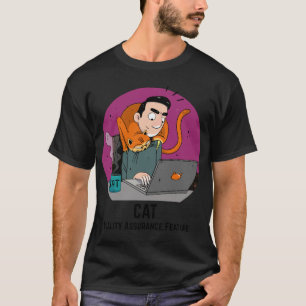 Camiseta El chico rosado con su gato CAT Quality Assurance