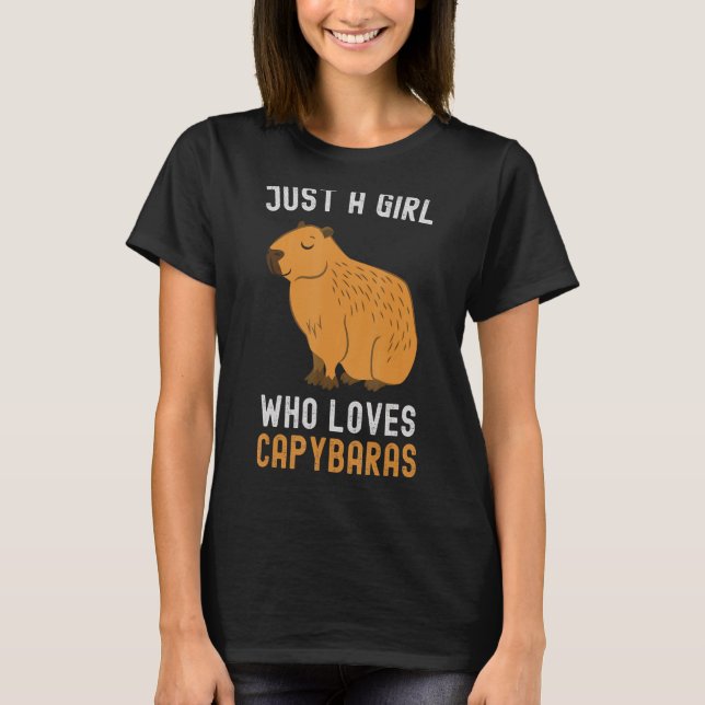 Camiseta El Chigüiro Es Sólo Una Chica Que Ama Los Capibara (Anverso)