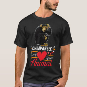 Camiseta El chimpancé es mi espíritu amor animal lindo chim