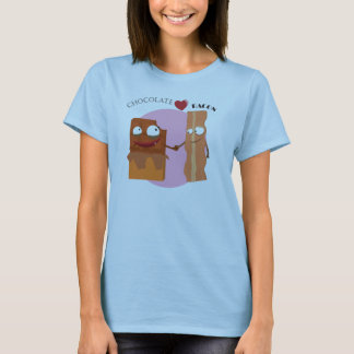 Camiseta el chocolate ama el tocino