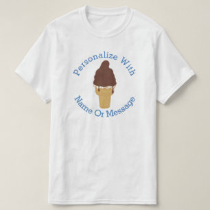 Camiseta El chocolate PERSONALIZADO sumergió el cono de