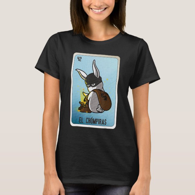 Camiseta El Chómpiras Mexican Slang Lottery Bingo Cards (Anverso)