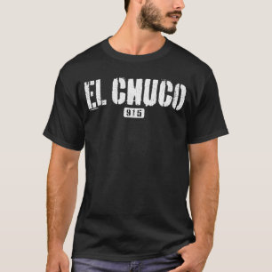 Camiseta EL CHUCO 915 El Paso TX Edgy Rough Stencil Design