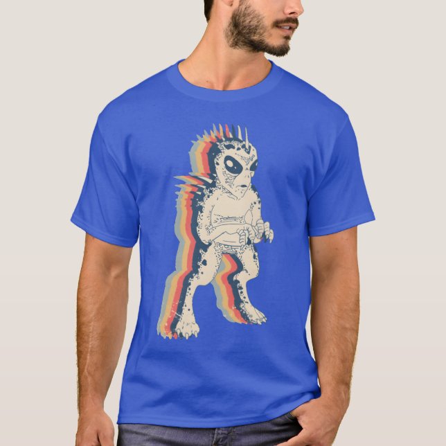 Camiseta El Chupacabra Cryptid Cryptozoology Retro Line Art (Anverso)