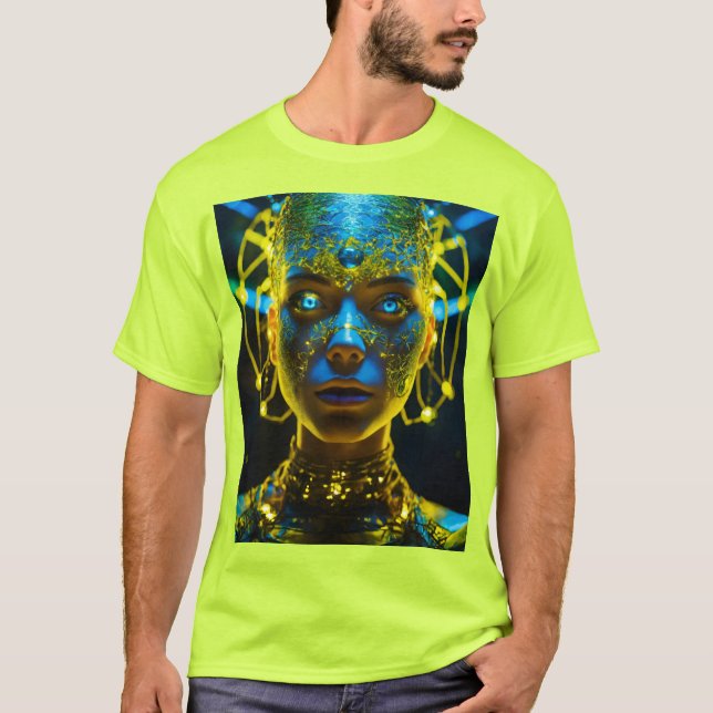 Camiseta El Ciberángel Místico: El Despertar Divino (Anverso)
