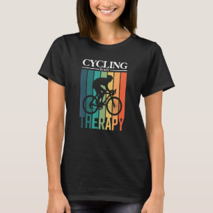 Camiseta El Ciclismo Es Mi Silhouette Terapéutica Ciclista