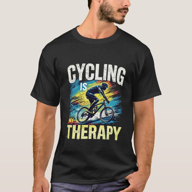 Camiseta El Ciclismo Es Mi Terapia (Anverso)