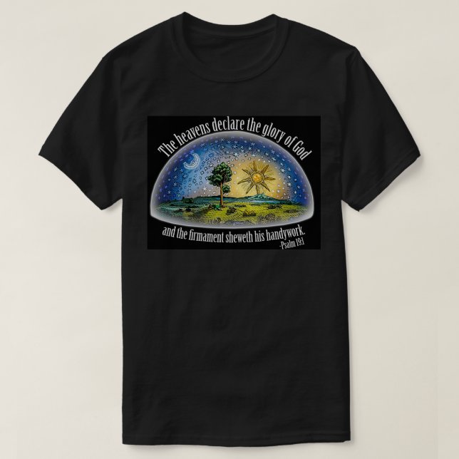 Camiseta El cielo declara la gloria de Dios (Diseño del anverso)