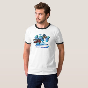 Camiseta El cielo es mi zona de juegos   Ringer masculino
