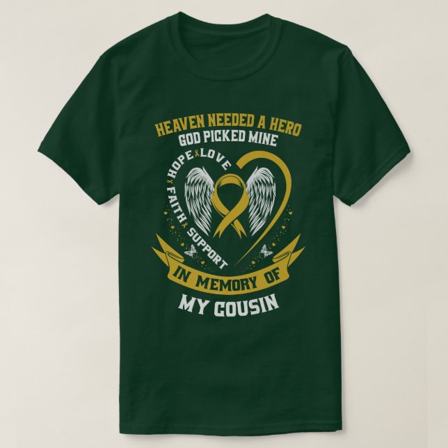 Camiseta El cielo necesita a un héroe que Dios escogió a mi (Diseño del anverso)