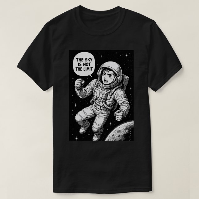 Camiseta el cielo no es el límite (Diseño del anverso)