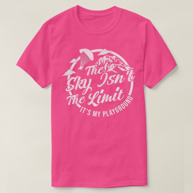 Camiseta El Cielo No Es El Límite De Paracaídas Parapente S (Diseño del anverso)