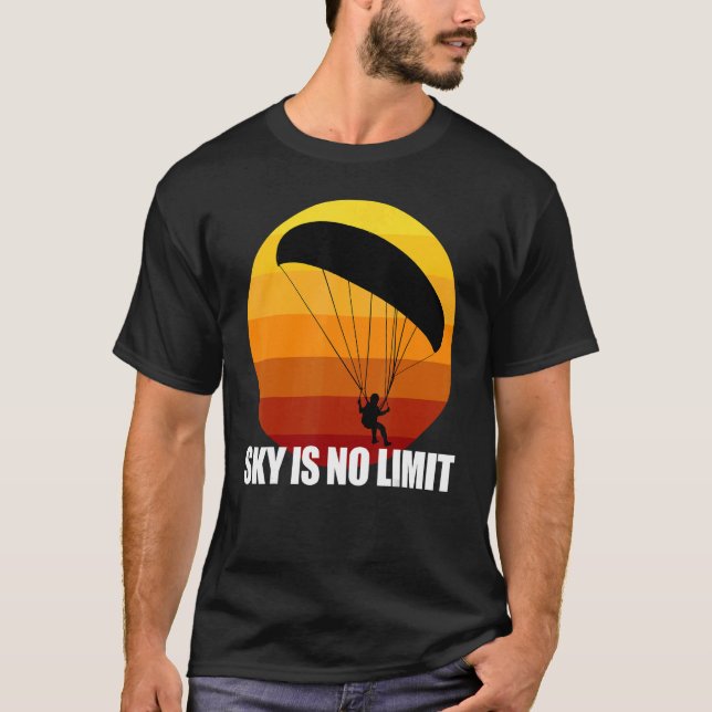 Camiseta El Cielo No Es Límite Parapente Hombres Avance Par (Anverso)