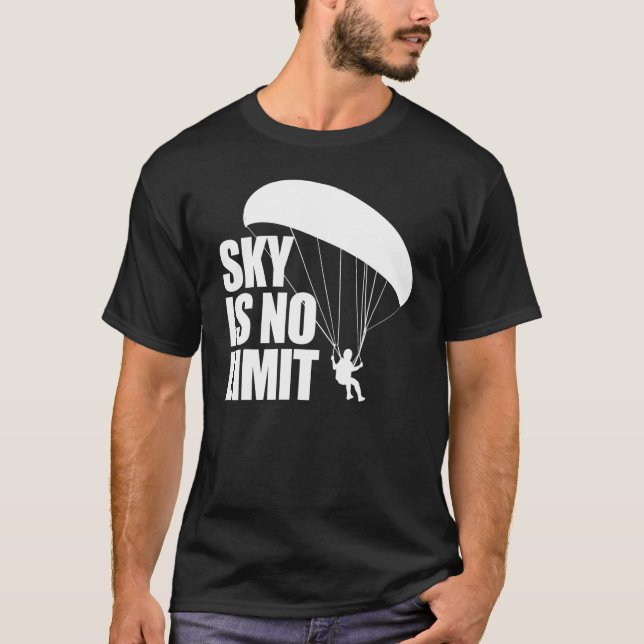 Camiseta El Cielo No Es Límite Parapente Hombres Avance Par (Anverso)