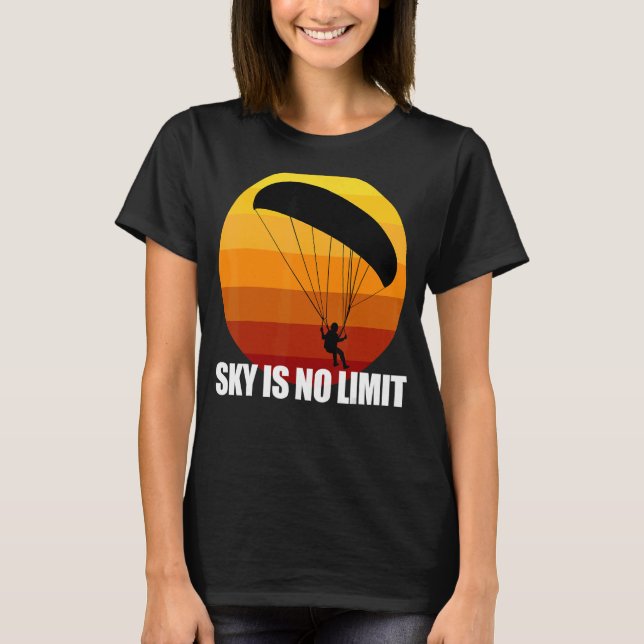 Camiseta El Cielo No Es Límite Parapente Hombres Avance Par (Anverso)
