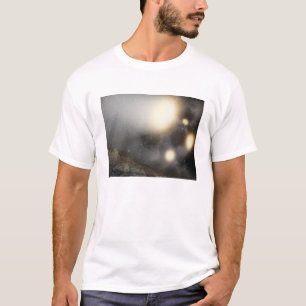 Camiseta El cielo nocturno según lo visto de un avión