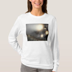 Camiseta El cielo nocturno según lo visto de un avión