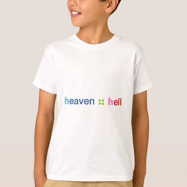 Camiseta El cielo y el infierno (Anverso)