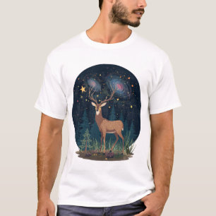 Camiseta El Ciervo con Galaxias en sus Cuernas
