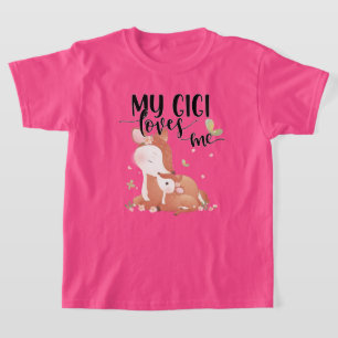 Camiseta El ciervo de Woodland y el bebé Fawn me ama a mi G