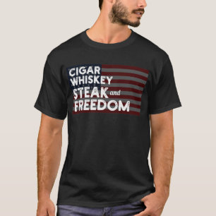 Camiseta El cigarro filtra los cígaros Whiskey Liberty Whi