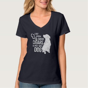 Camiseta El cigarro y el perro adoran los cigarrillos para 