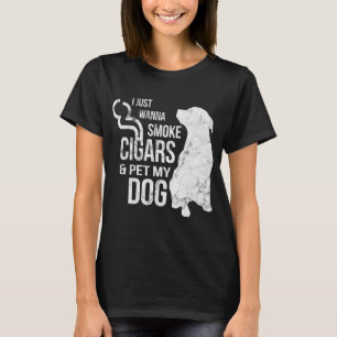 Camiseta El cigarro y el perro adoran los cigarrillos para 