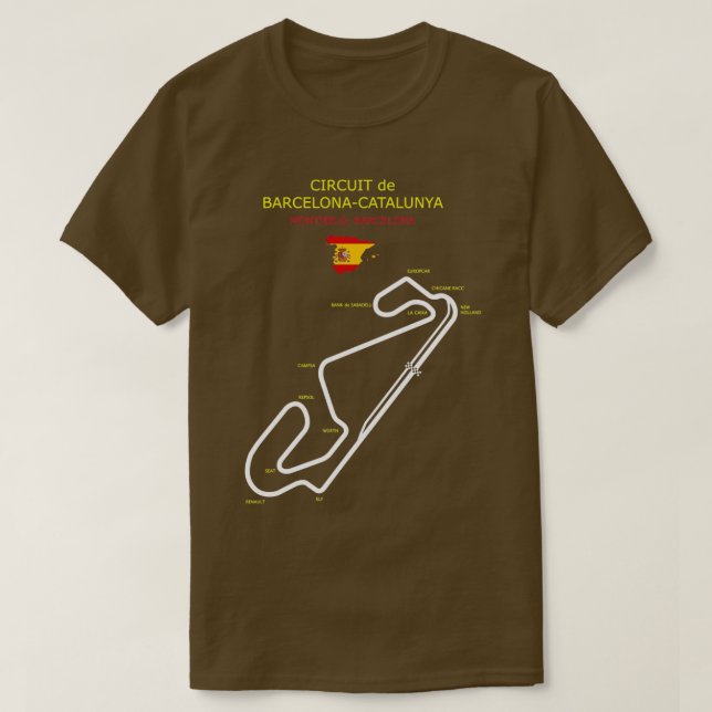 Camiseta El circuito de Barcelona Catalunya (Diseño del anverso)