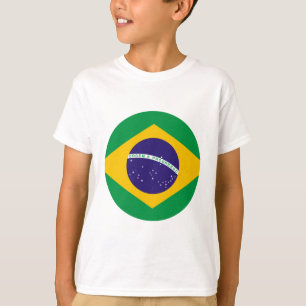 Camiseta El Círculo de la Bandera de Brasil El Zazzle Del M
