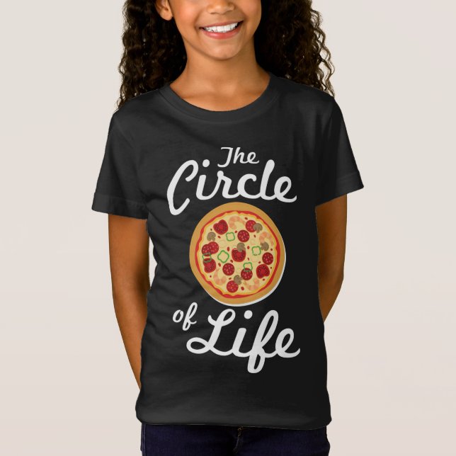 Camiseta El Círculo De La Vida Graciosa Pizza Lover Food (Anverso)