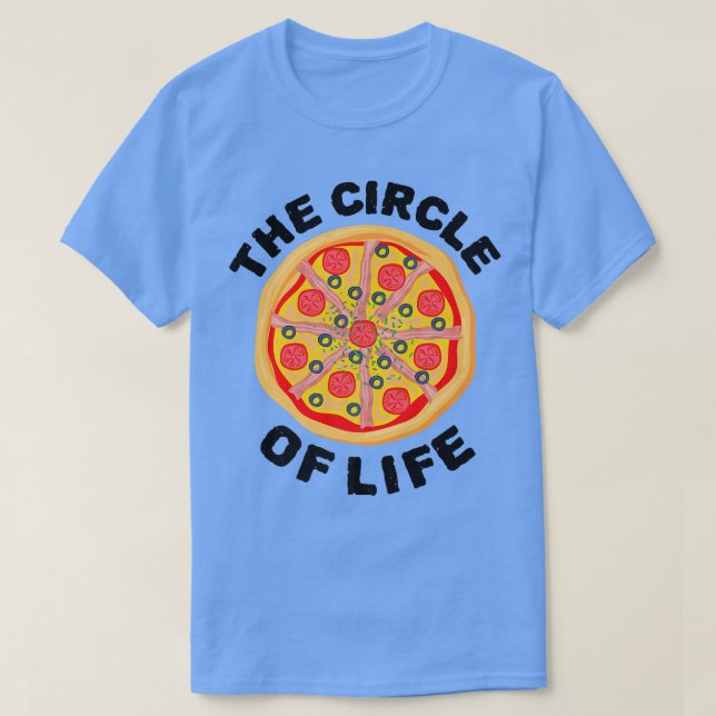 Camiseta El Círculo De La Vida Pizza Lover Comer Pizza Ital (Diseño del anverso)