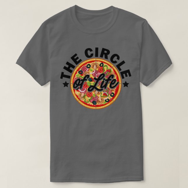 Camiseta El Círculo De La Vida Pizza Lover Comer Pizza Ital (Diseño del anverso)