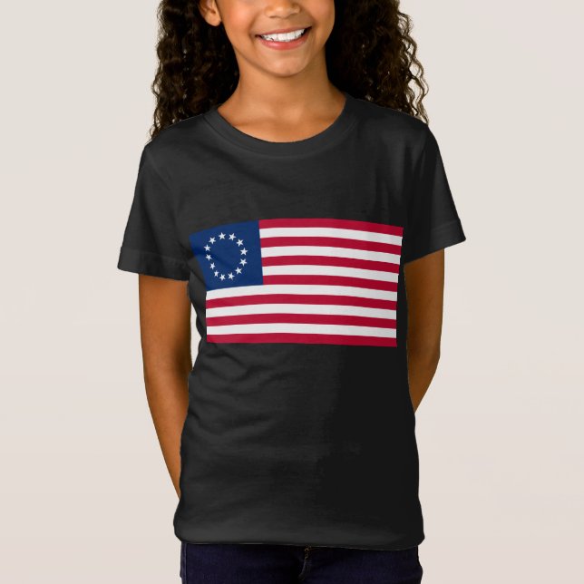 Camiseta El círculo de las estrellas, la bandera estadounid (Anverso)