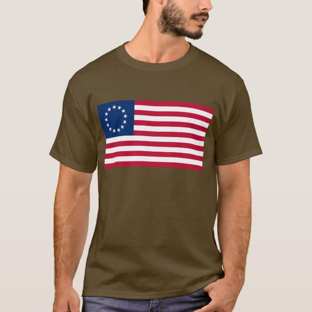 Camiseta El círculo de las estrellas, la bandera estadounid (Anverso)