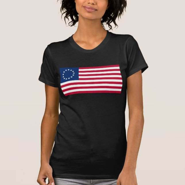 Camiseta El círculo de las estrellas, la bandera estadounid (Anverso)